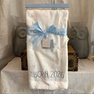 ⚡️Logan & Lilly "BORN 2026" Soft Plush Baby Blanket